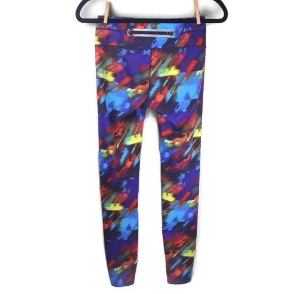 Athleta Colorburst Sonar Rainbow Print Compression Leggings Size XS - Picture 3 of 14